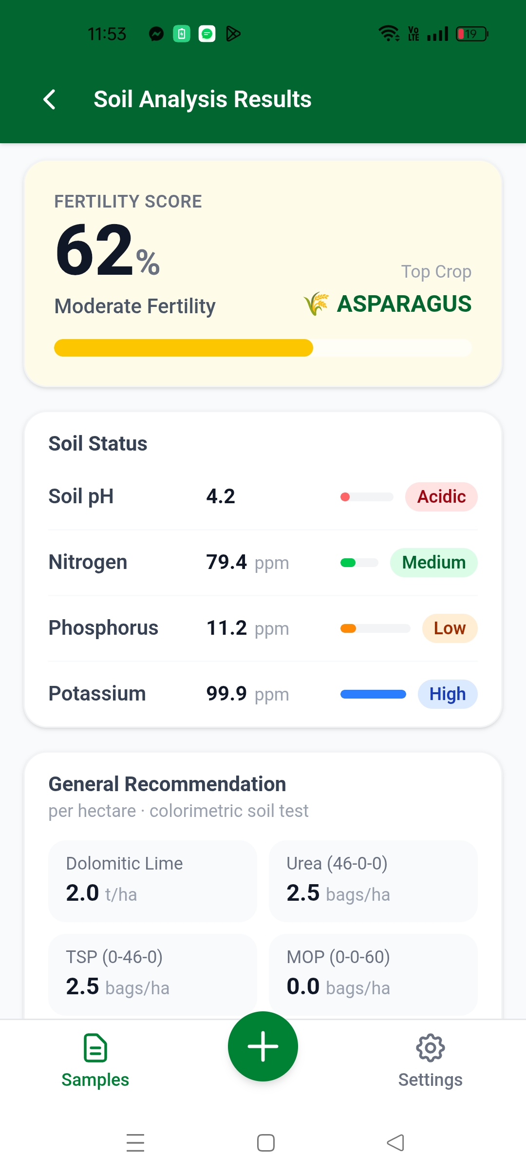Result Screen
